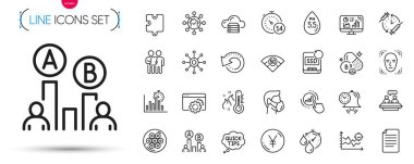 Rapor zamanlayıcısı paketi, Bulut sunucusu ve Çoklu kanal simgeleri. Zaman yönetimi, Kurtarma Birimi, Aşılama Programı resim simgeleri dahil. Yüksek termometre, 5 gramlık kablosuz ağ, tesis işaretleri. Vektör