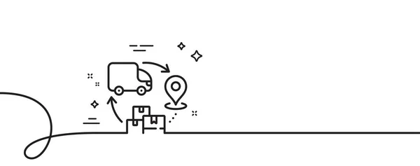 Icône Chaîne Logistique Continu Une Ligne Avec Boucle Panneau Logistique — Image vectorielle