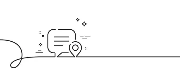 Chat Bulle Ligne Icône Continu Une Ligne Avec Boucle Signe — Image vectorielle