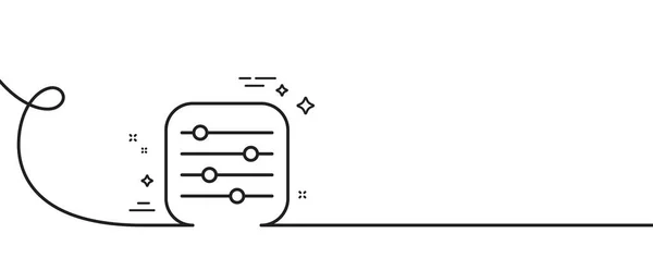 Zeilensymbol Filtern Kontinuierlich Eine Linie Mit Locke Kontrollschild Volumengleichgewicht Filtern — Stockvektor
