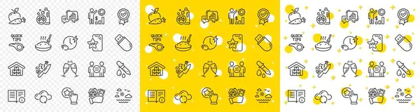 Outline Wholesale Goods Cloud Sync Technical Info Line Icons Pack — Stock Vector