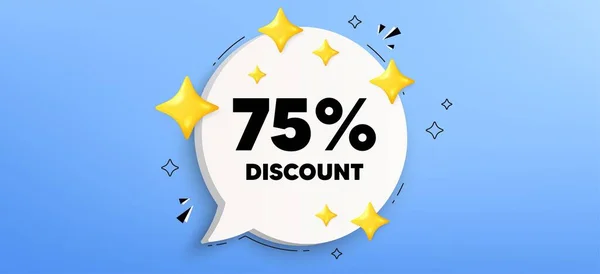 Percent Discount Tag Chat Speech Bubble Banner Sale Offer Price — Stock Vector