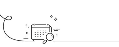 Takvim çizgisi simgesi. Kıvrımlı tek bir çizgi. Yıllık planlama tabelası. Olay zamanlama simgesini ara. Takvim tekli taslak şeridi. Döngü eğrisi modeli. Vektör