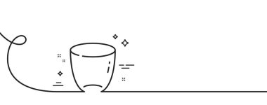 Cam çizgi ikonu. Kıvrımlı tek bir çizgi. Tabak tabağı tabelası. Çanak çömlek çanağı sembolü için. Cam tek şeritli şerit. Döngü eğrisi modeli. Vektör