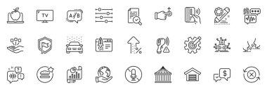 Otomobil Yıkama, Bulmaca seçenekleri ve uygulama için sesli mesaj satırı simgeleri arasında Atlıkarınca, Rapor belgesi, ince simge web setini başlat. Gezegeni kurtarın, yüzde artıyor. Vektör