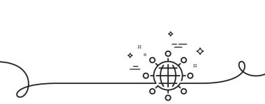 İş ağı çizgisi simgesi. Kıvrımlı tek bir çizgi. Uluslararası iş sembolü. Küresel iletişim işareti. Uluslararası tek hatlı kurdele. Döngü eğrisi modeli. Vektör