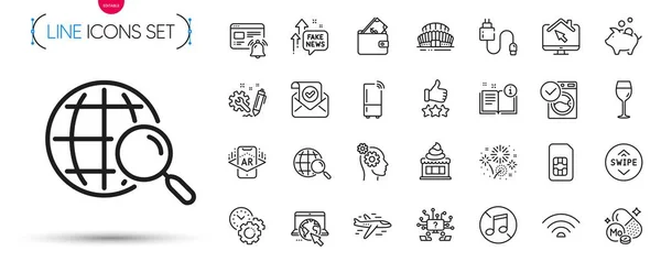 Pack Time Management Piggy Bank Thoughts Line Icons Include Sports — Stock Vector