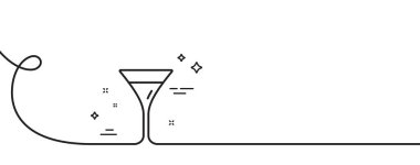 Martini cam çizgisi ikonu. Kıvrımlı tek bir çizgi. Şarap kadehi tabelası. Martini bardağı tek hatlı şerit. Döngü eğrisi modeli. Vektör