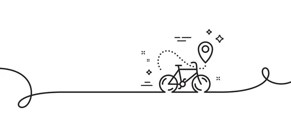 Ligne Livraison Vélo Icône Continu Une Ligne Avec Boucle Panneau — Image vectorielle