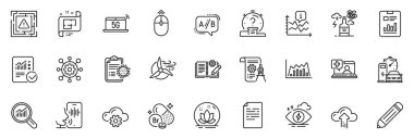 Tıbbi yardım olarak simgeler paketlenir, uygulama için Stres ve Kontrol edilen hesap çizgisi simgeleri Cloud bilgisayar, grafik, Maze dikkat çizgisi ince ikon web setini içerir. Yel değirmeni türbini, Lotus. Vektör