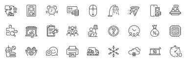 Kar havası olarak simgeler paketlenir, Cpu işlemcisi ve uygulama için aşağıya doğru kaydırma satırı simgeleri arasında 5g dizüstü bilgisayar, Stand lamp, Head Hunter ana hatları ince simge web seti bulunur. Favori, Snowflake, resimli kart. Vektör