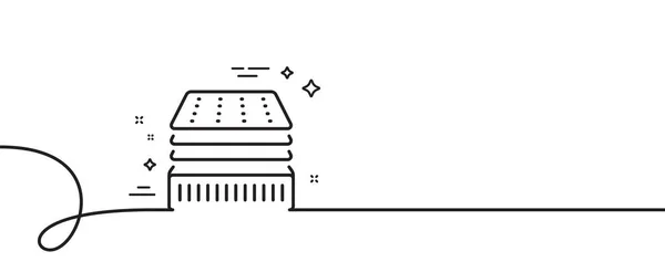 Deluxe Εικονίδιο Γραμμής Στρώματος Συνεχής Μία Γραμμή Μπούκλα Πολυτελής Ορθοπεδική — Διανυσματικό Αρχείο