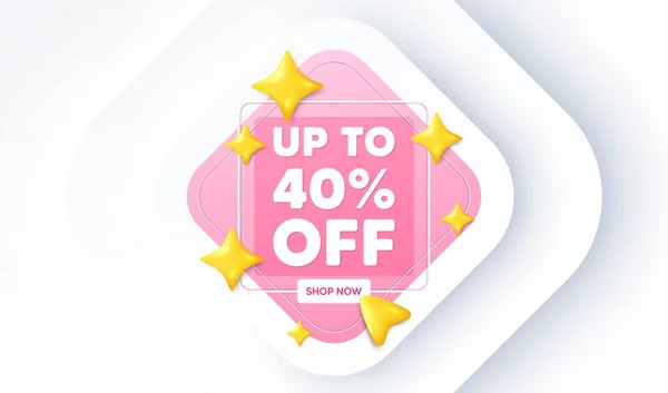 Percent Sale Neumorphic Promotion Banner Discount Offer Price Sign Special — Stock Vector