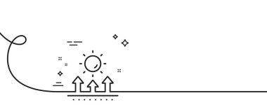 Güneş koruma hattı simgesi. Kıvrımlı tek bir çizgi. UV koruma işareti. Güneş kremi etkisi sembolü. Güneş korumalı tek şerit. Döngü eğrisi modeli. Vektör