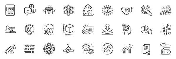 Icons Pack Methodology Resilience Thoughts Line Icons App Include Code — Stock Vector