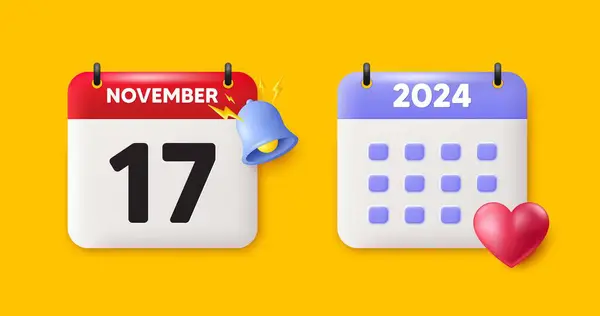 Calendar Date Icon 17Th Day Month Icon Event Schedule Date — Stock Vector