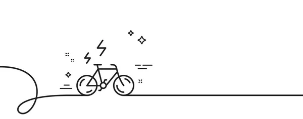 Bisiklet Çizgisi Simgesi Kıvrımlı Tek Bir Çizgi Motorlu Bisiklet Taşıma — Stok Vektör
