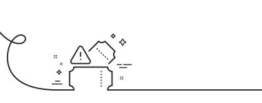 Bilet kuyruğu simgesi. Kıvrımlı tek bir çizgi. Işınlama girişi işareti. Giriş bileti sembolü olarak ödenmiş. Biletler tek hatlı şerit. Döngü eğrisi modeli. Vektör