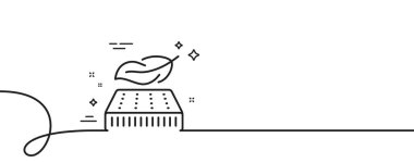Hafif yatak hattı ikonu. Kıvrımlı tek bir çizgi. Ortopedi işareti. Nefes alınabilir uyku yatağı sembolü. Hafif şilte, tek hatlı şerit. Döngü eğrisi modeli. Vektör