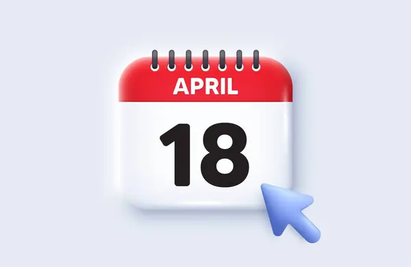 Dagen Månaden Ikonen Kalenderdatum Ikon Datum För Evenemanget Mötestid April — Stock vektor
