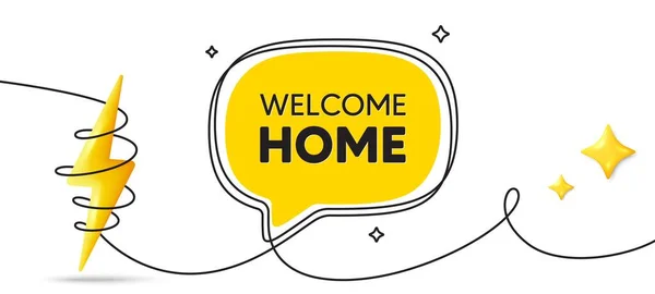 Vítej Doma Nepřetržitý Plakát Domácí Pozvánka Dobrý Den Hosté Vítejte — Stockový vektor