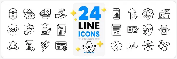 Icons Set Rfp Execute Wind Energy Line Icons Pack App — Stock Vector