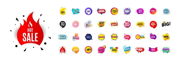 Flaş Teklif Pankart Paketi Reklam Fiyatları Indirim Etiketleri Özel Teklif — Stok Vektör