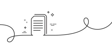 Belge satırı simgesini kopyala. Kıvrımlı tek bir çizgi. Dosya imzası kopyalanıyor. Kağıt sayfa konsept sembolü. Dosyaları tek ana hatlı kurdeleyle kopyala. Döngü eğrisi modeli. Vektör