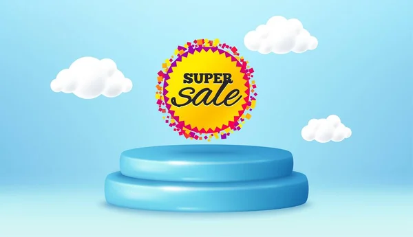 Super Prodejní Banner Vítězný Pódium Base Produktová Nabídka Podstavec Slevový — Stockový vektor