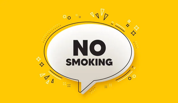 Tilos Dohányzás Beszéd Buborék Sárga Banner Dohányozz Dohányzás Tilalom Szimbólum — Stock Vector