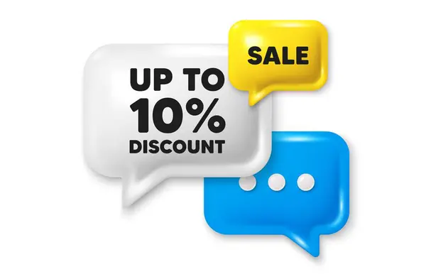 Percent Discount Tag Offer Speech Bubble Icon Sale Offer Price — Stock Vector