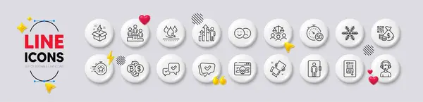 Approved Business Podium Internet Line Icons White Buttons Icons Pack — Stock Vector