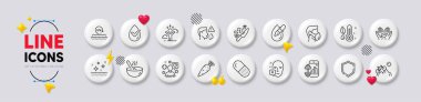 Mountain bike, Fair trade and Cough line icons. White buttons 3d icons. Pack of Medical mask, Capsule pill, Thermometer icon. Cook, Dermatologically tested, Carrot pictogram. Vector clipart