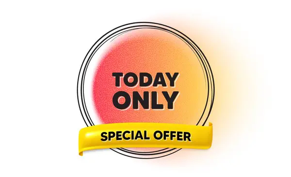 Today Only Sale Tag Hand Drawn Frame Gradient Banner Special — Stock Vector