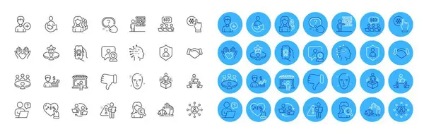 Augmented Reality Networking Business Skill Line Icons Pack Security Health — Stock Vector