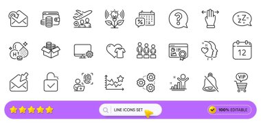 İndirim takvimi, Yolcu ve Kalp çizgisi simgeleri web uygulaması için. Eşitlik paketi, kuluçka makinesi, resim simgelerini kilitle. Yıllık takvim, Dilsiz, Para Kutusu tabelası. Bilgisayar parmak izi, uyku. Vektör