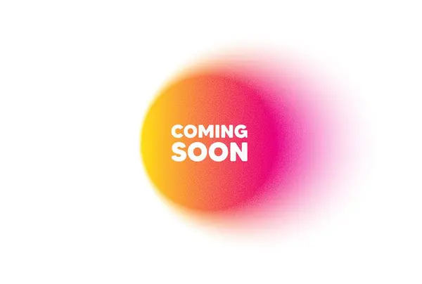 Color Gradient Circle Banner Coming Soon Tag Promotion Banner Sign — Stock Vector