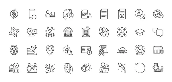 Mantenga Paquete Iconos Línea Documento Manual Aprobado Pregunta Respuesta Iconos — Archivo Imágenes Vectoriales