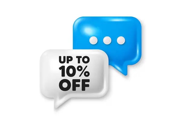 Percent Sale Chat Speech Bubble Icon Discount Offer Price Sign — Stock Vector