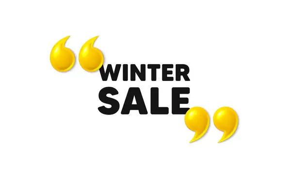 Winter Sale Tag Quotation Marks Text Special Offer Price Sign — Stock Vector