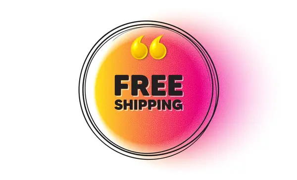 Free Shipping Tag Hand Drawn Frame Banner Delivery Included Sign — Stock Vector