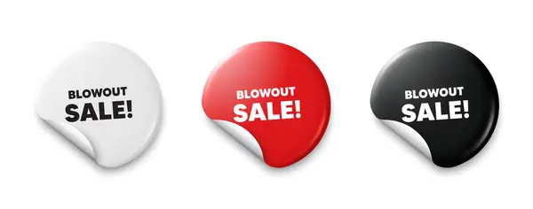 Blowout Sale Tag Price Tag Sticker Offer Message Special Offer — Stock Vector