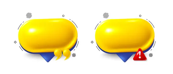 Chat Speech Bubble Set Yellow Chat Comment Icon Talk Message Stock Illustration