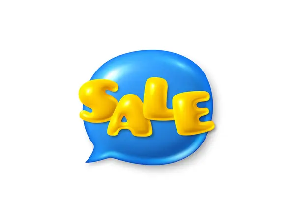 Sale Speech Bubble Icon Синий Значок Чата Специальным Предложением Ящик Стоковая Иллюстрация