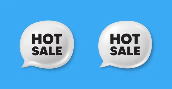 Hot Sale Tag Chat Speech Bubble Icons Special Offer Price Stock Vector