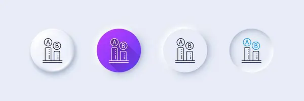 Icono Línea Prueba Neumorfa Gradiente Púrpura Botones Pin Signo Gráfico Ilustraciones De Stock Sin Royalties Gratis