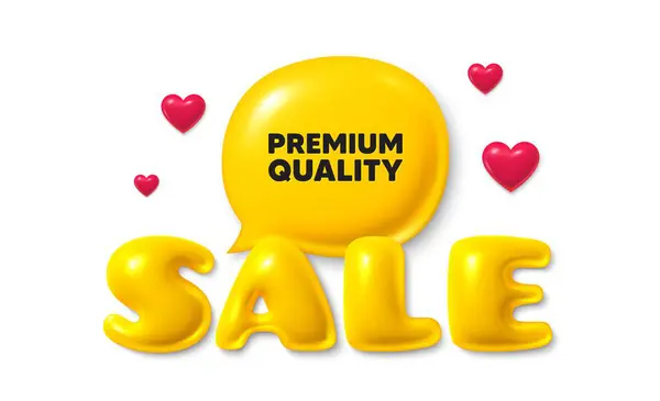 Sale Tekst Banner Met Chat Zeepbel Hoogwaardige Kwaliteitslabel Hoog Product Stockillustratie