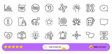 Web uygulaması için daire alanı, telefon cüzdanı ve takım çalışması soru çizgisi simgeleri. Inclusion, Info, Pictogram simgelerini hatırlat. Duruşma yok, konuşma balonu, dış kaynak iş işaretleri. Yıldız. Arama barı. Vektör
