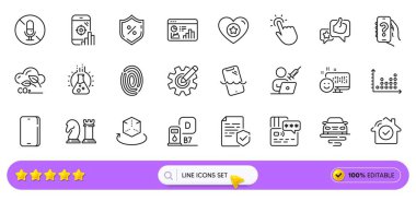 Web uygulaması için Sertifika ve Dizel istasyon hattı simgeleri gibi. Nokta grafiği, Satranç, Cogwheel piktogram simgeleri. Yardım uygulaması, kalp, Seo istatistikleri. Karbondioksit gazı, Touchpoint. Arama barı. Vektör