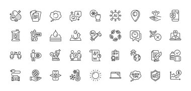 Kurtarma verileri, hızlı ipuçları ve Feather marka çizgi simgeleri paketi. Al, Soru ve Cevap, Harita iğne simgeleri. Rapor, Dondurucu, Laptop web simgesi. Çarkıfelek, sosyal uzaklık, konsolidasyon piktogramı. Vektör